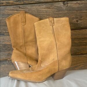 Tan Leather Western Boots